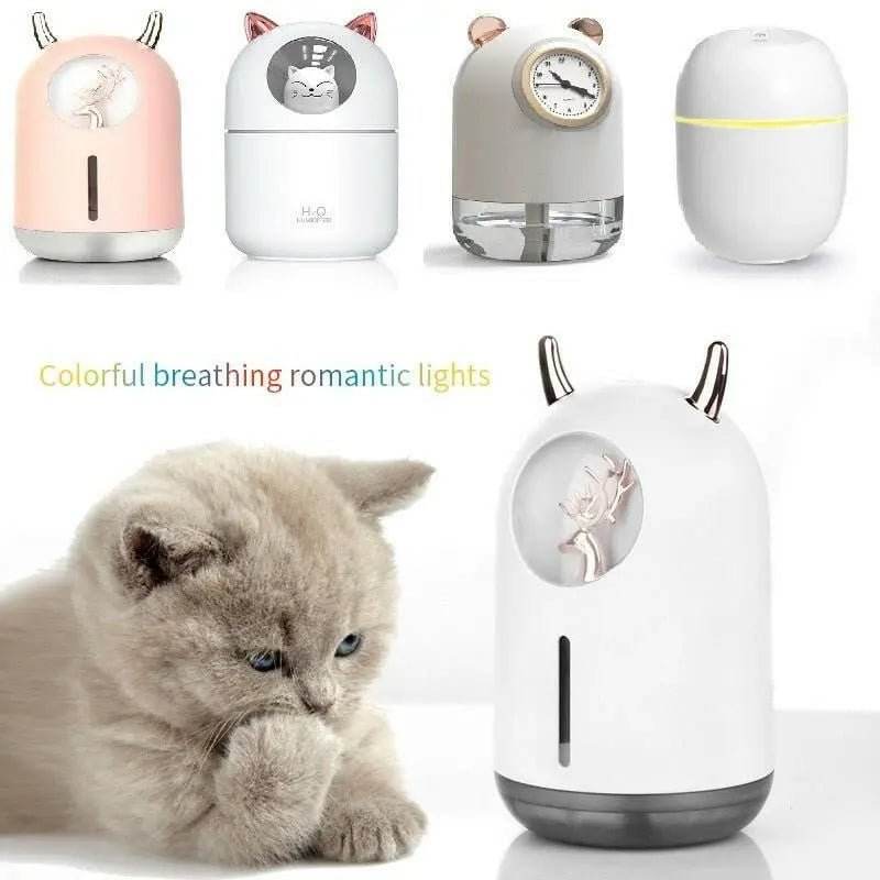 Ultrasonic Desk Humidifier with LED Light USB Powered Diffuser