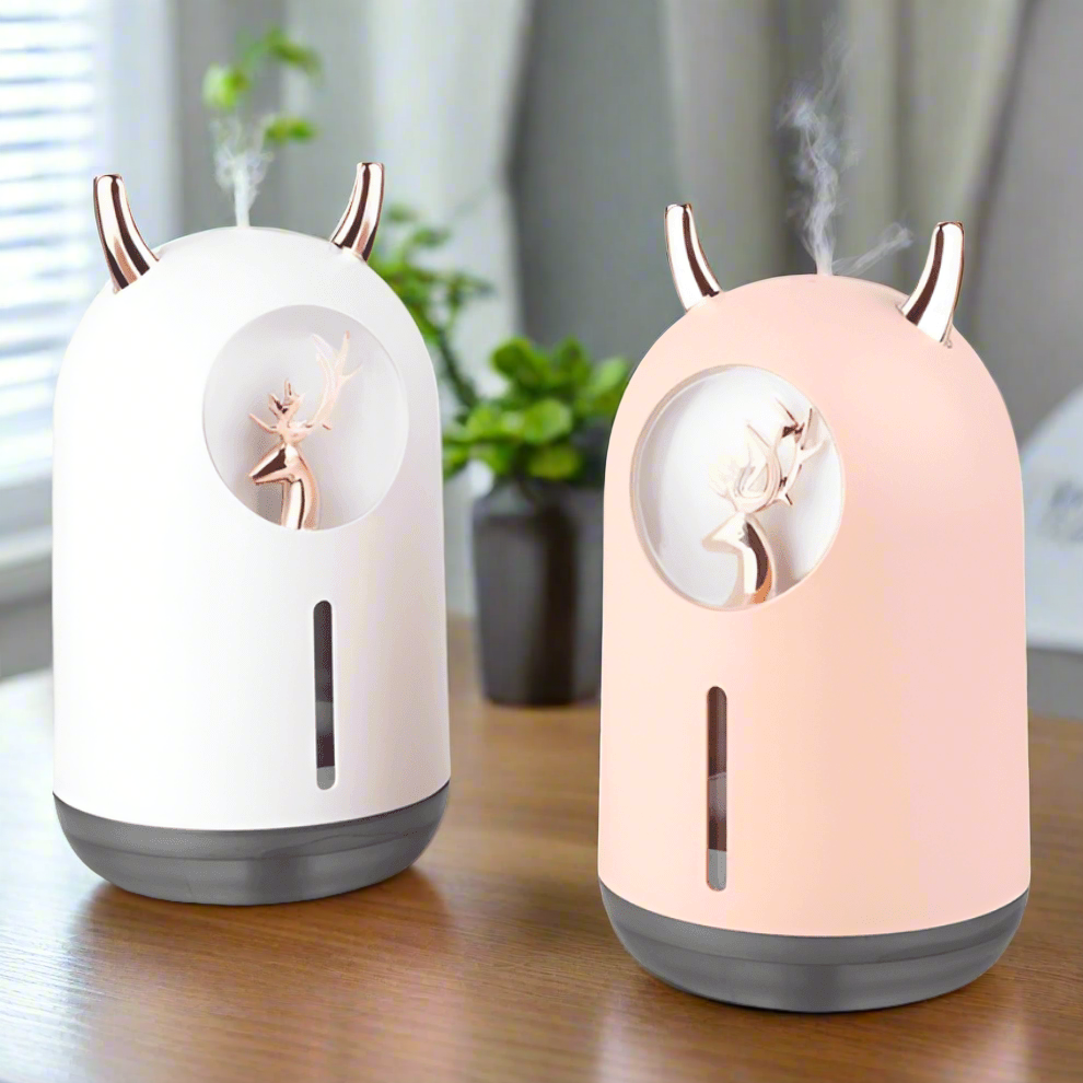 Ultrasonic Desk Humidifier with LED Light USB Powered Diffuser