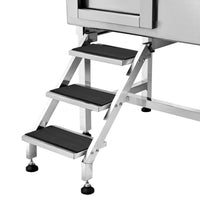 VEVOR 50" Pet Dog Bathing Station w/Stairs, Professional Stainless Steel Dog Grooming Tub w/ Soap Box, Faucet,Rich Accessory, Dog Bathtub for Large,Medium,Small Pets, Washing Sink for Home Right