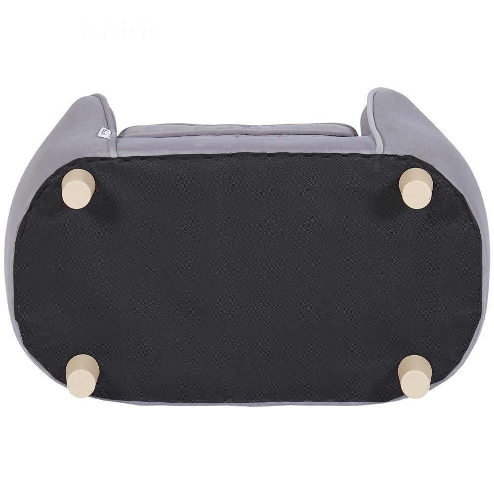 VEVOR Pet Sofa, Dog Couch for Small Dogs and Cats, Soft Velvety Dog Sofa Bed, 66 lbs Loading Cat Sofa, Dark Grey