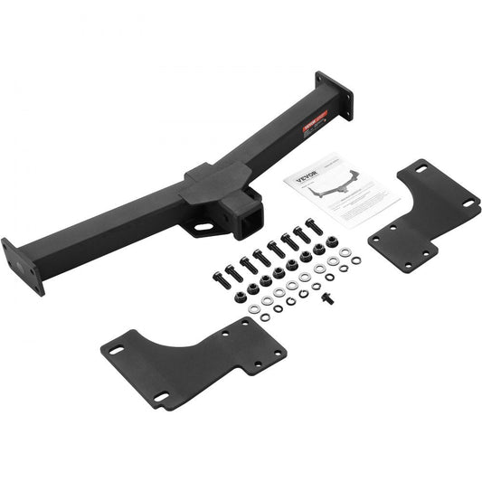 VEVOR Class 3 Trailer Hitch, 2-Inch Receiver, Q455B Steel Tube Frame, Compatible with 2011-2022 Jeep Grand Cherokee, Multi-Fit Hitch to Receive Ball Mount, Cargo Carrier, Bike Rack, Tow Hook, Black