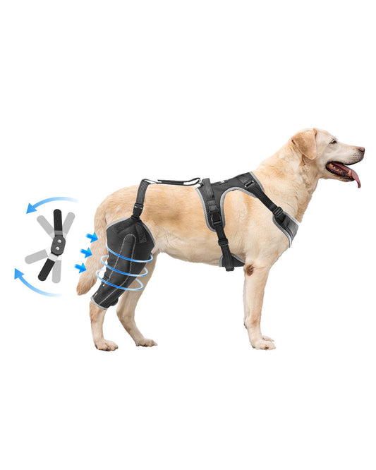 VEVOR Dog Knee Brace for Right Hind Leg Adjustable ACL Dog Leg Brace Pain Relief