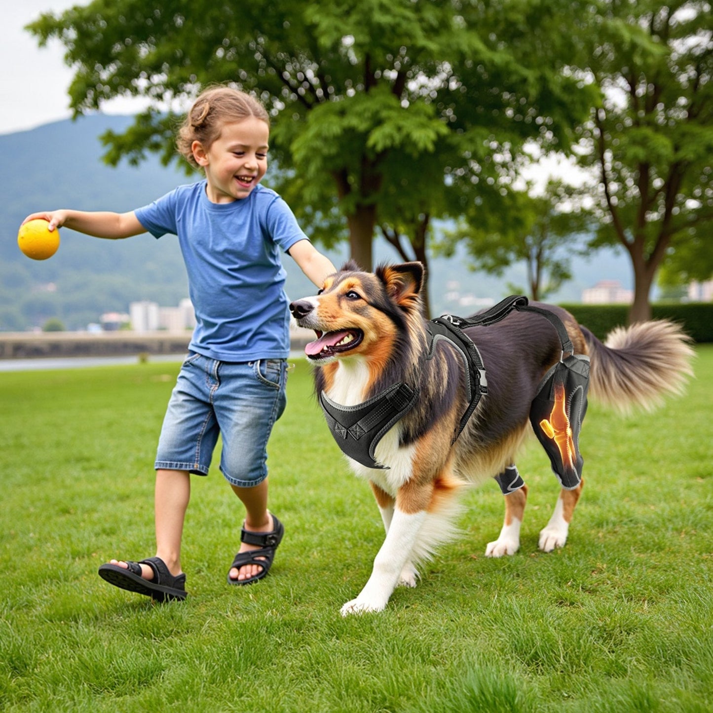 VEVOR Dog Knee Brace for Left & Right Leg Adjustable Dog Leg Brace Pain Relief