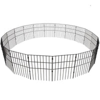 VEVOR Garden Fence, No Dig Fence 17''(H)x13''(L) Animal Barrier Fence, Underground Decorative Garden Fencing with 1.5 inch Spike Spacing, Metal Dog Fence for the Yard and Outdoor Patio, 19 Pack