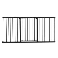VEVOR Baby Gate 60.6-63.3 Inches Adjustable Width 30 Inches High Dog Gate Black