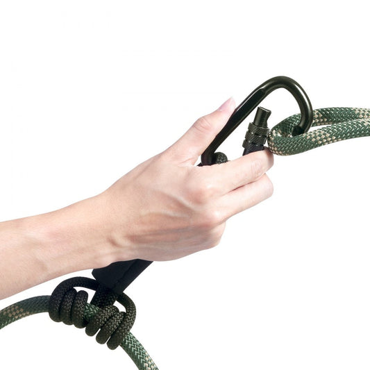 VEVOR Tree Stand Safety Rope, 9 ft/27.43M Treestand Lifeline Rope 30KN Breaking Tension, 0.6'' Hunting Safety Line with Prusik Knot, 2pcs Carabiner and Silencer, for Treestrap and Climbing