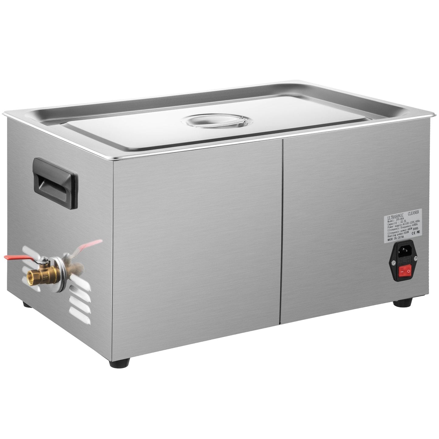 VEVOR Digital Ultrasonic Cleaner 22L Ultrasonic Cleaning Machine 40kHz Sonic Cleaner Machine 316 & 304 Stainless Steel Ultrasonic Cleaner Machine with Heater & Timer for Cleaning Jewelry Glasses Watch