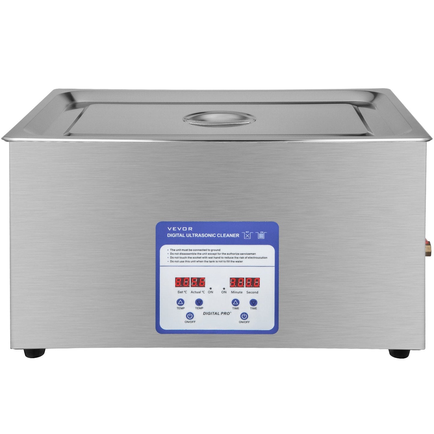 VEVOR Digital Ultrasonic Cleaner 22L Ultrasonic Cleaning Machine 40kHz Sonic Cleaner Machine 316 & 304 Stainless Steel Ultrasonic Cleaner Machine with Heater & Timer for Cleaning Jewelry Glasses Watch