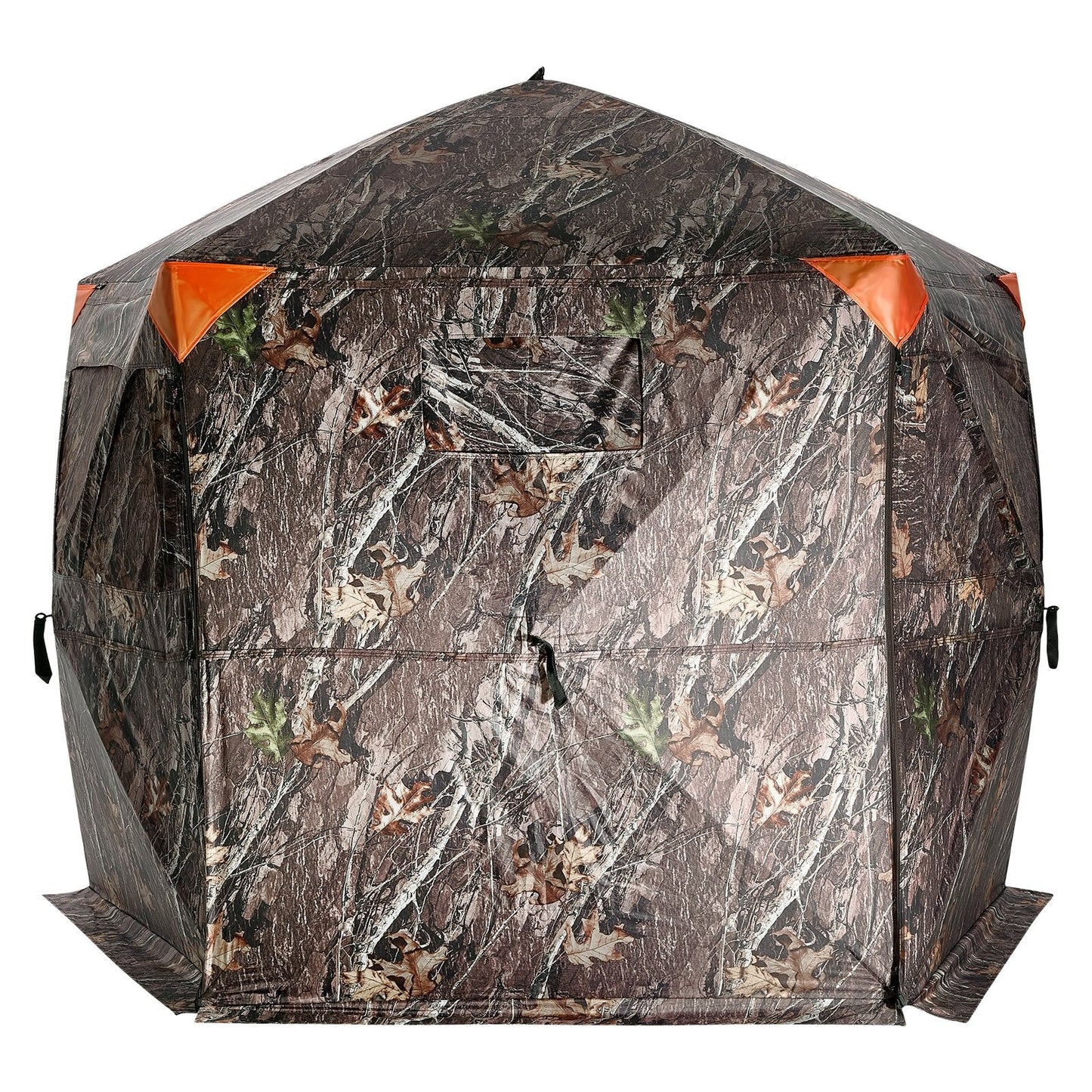 VEVOR Hunting Blind 288° See Through Ground Blind 4 Windows Mesh for 6-7 Person