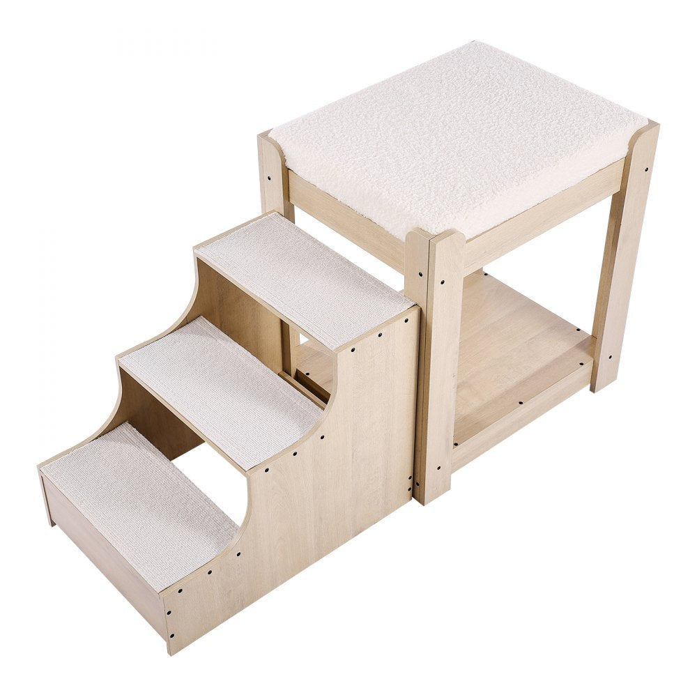 VEVOR Pet Bunk Bed with Stairs Dog/Cat Window Perch for Bedside Indoor Use