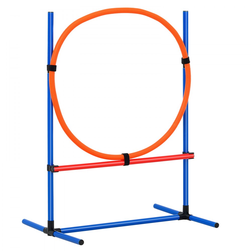 VEVOR Dog Agility Training Equipment 4 PCS Set Hurdles and Jump Ring Obstacle