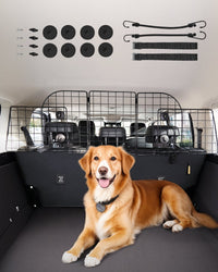 VEVOR Dog Car Barrier 36.6"-60" Adjustable Pet Divider Gate for Cargo Area