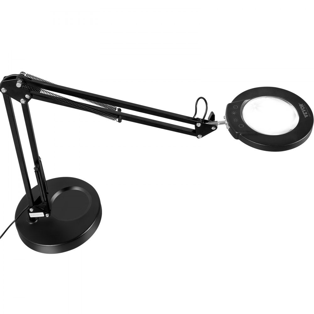 VEVOR Magnifying Glass with Light & Base 5X Magnifying Lamp 4.3