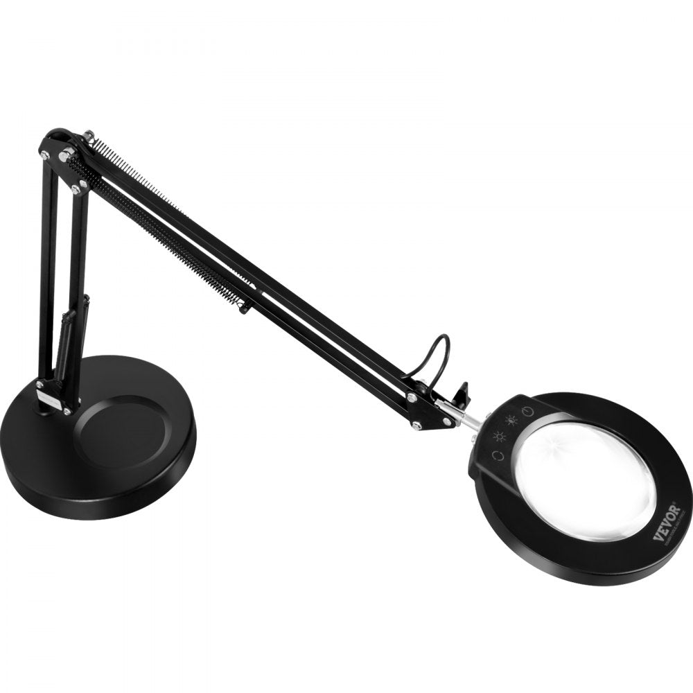 VEVOR Magnifying Glass with Light & Base 5X Magnifying Lamp 4.3