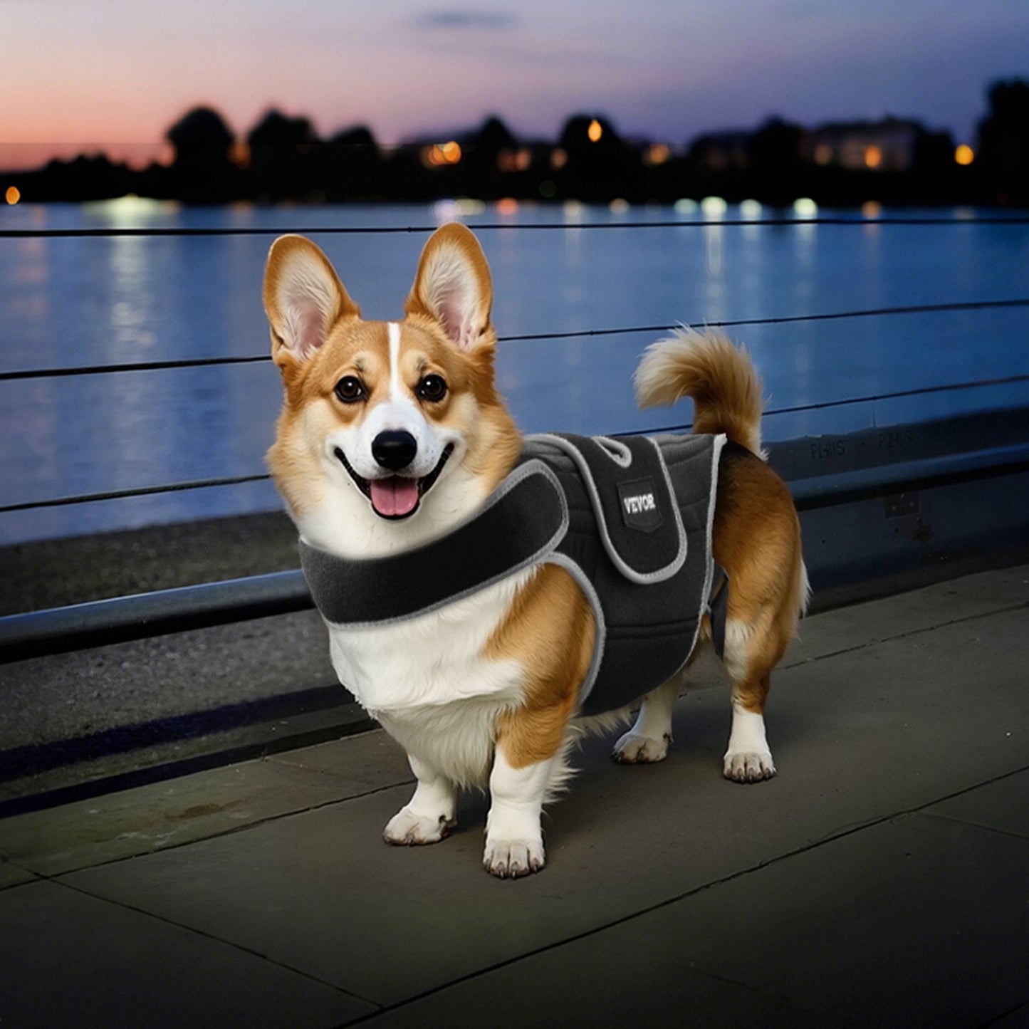 VEVOR Dog Back Brace Adjustable Dog Spine Support Harness for IVDD Pain Relief