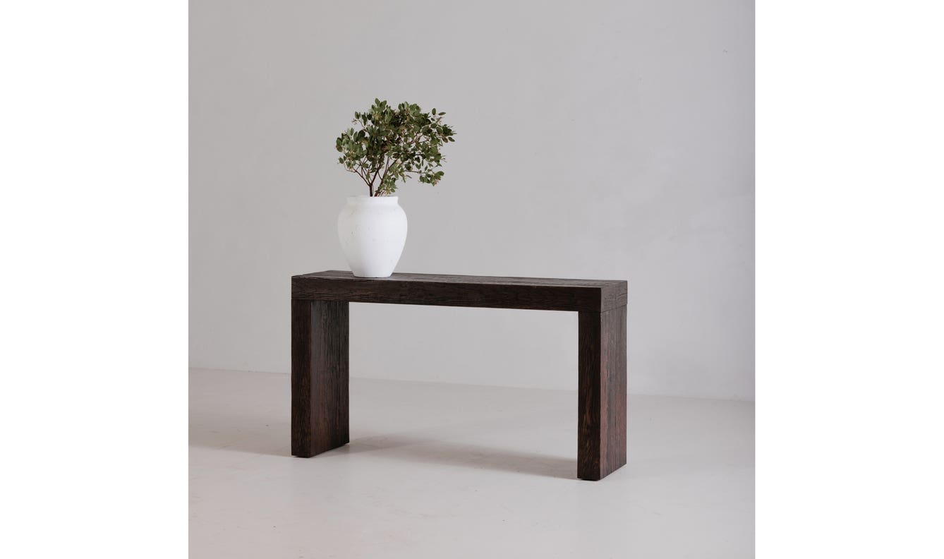 Evander Console Table Rustic Brown