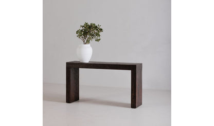 Evander Console Table Rustic Brown