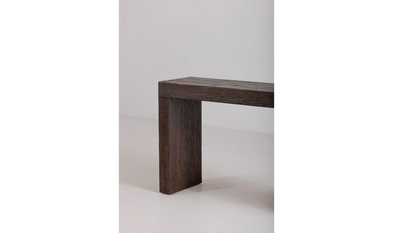 Evander Console Table Rustic Brown