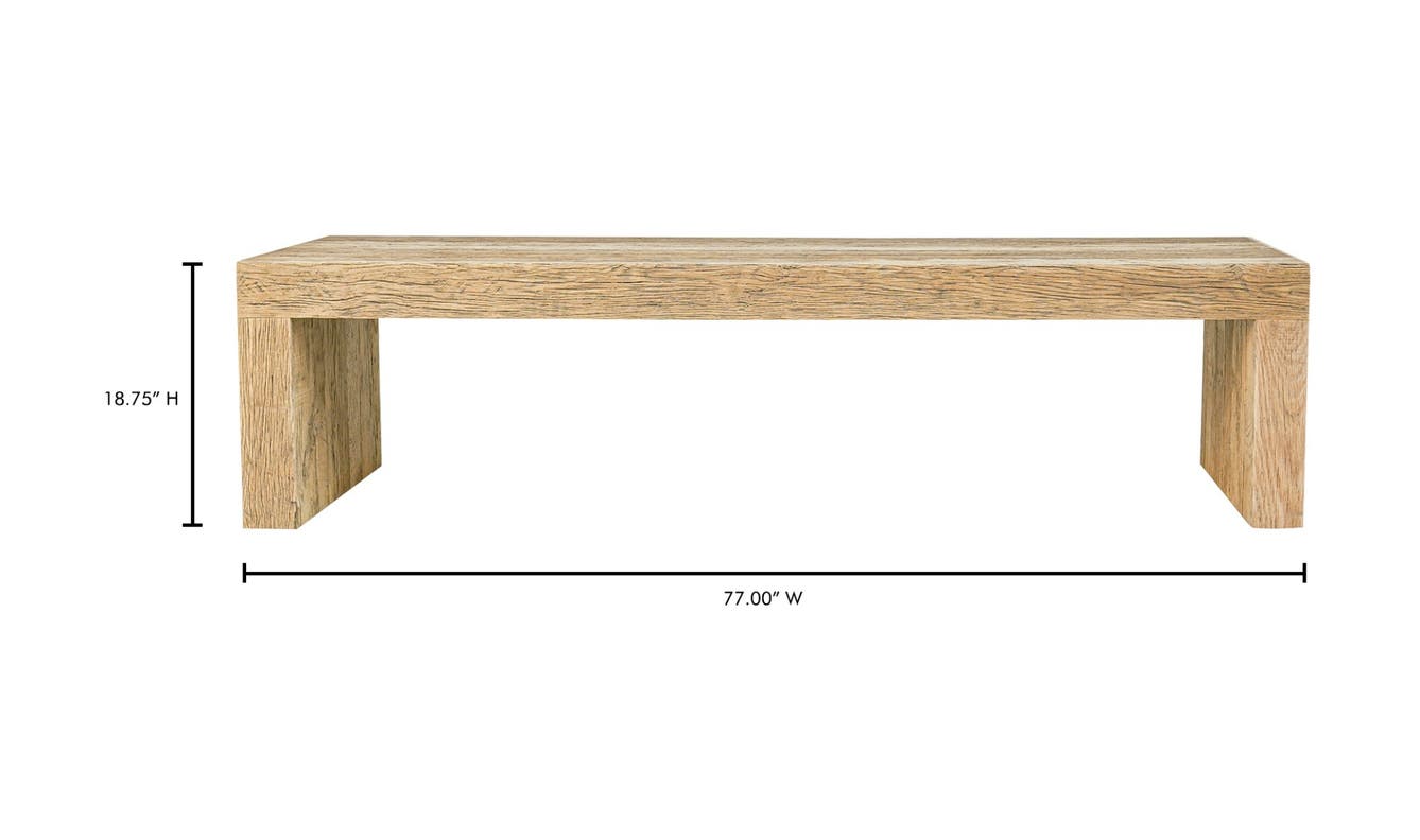 Evander Dining Bench Natural