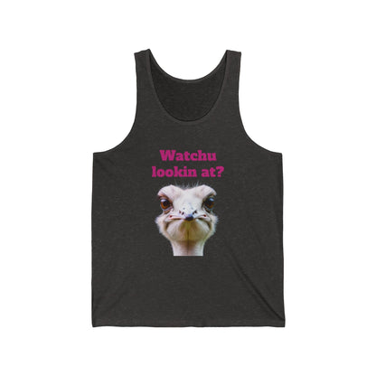 Watchu lookin at? - Unisex Jersey Tank | Austrige | Tank Top