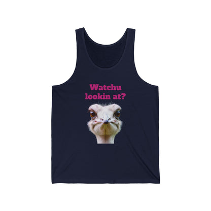 Watchu lookin at? - Unisex Jersey Tank | Austrige | Tank Top