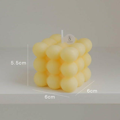 The SqUare Bubble Wax Candles that is considered a Candles