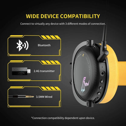 Wireless 3-Mode Gaming Headset Headphone