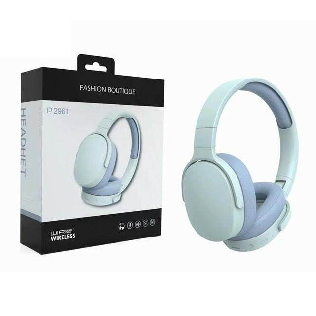 Wireless Over-Ear Headphones with 30-Hour Battery Blue Box