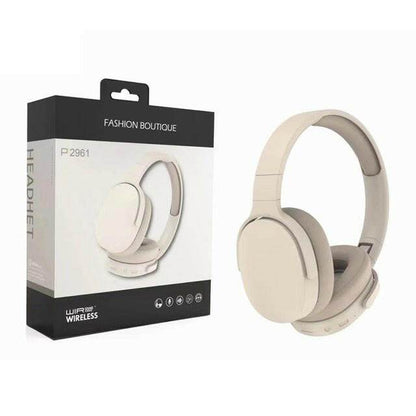 Wireless Over-Ear Headphones with 30-Hour Battery White Box