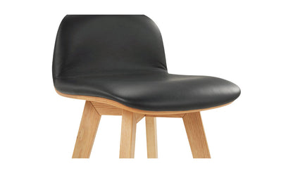 Napoli Leather Counter Stool Black