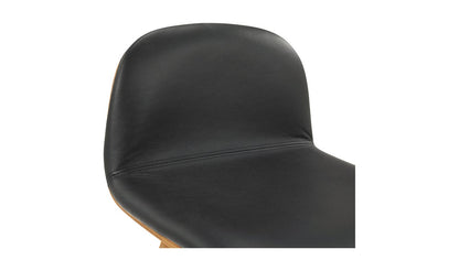 Napoli Leather Counter Stool Black