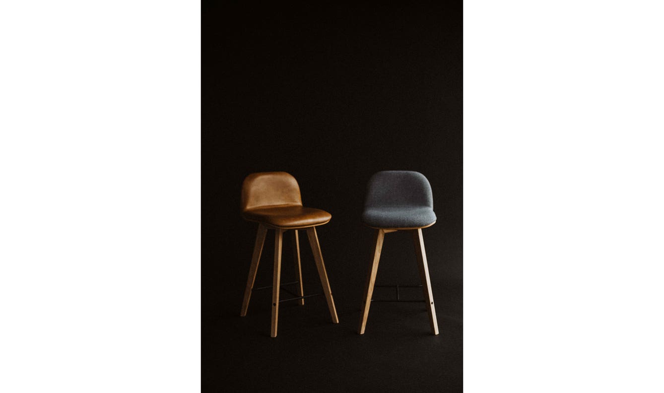 Napoli Leather Counter Stool Tan