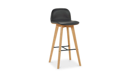 Napoli Leather Bar Stool Black