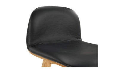 Napoli Leather Bar Stool Black
