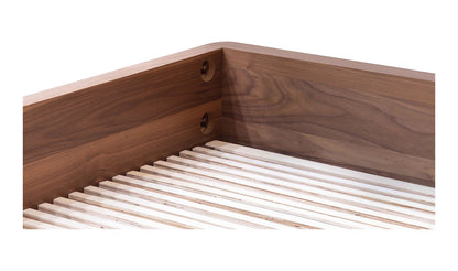 Round Off Queen Bed Walnut