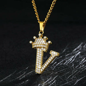Zircon Alphabet Necklace - Premium Jewelry from Austrige - Just $26.99. Shop now!
